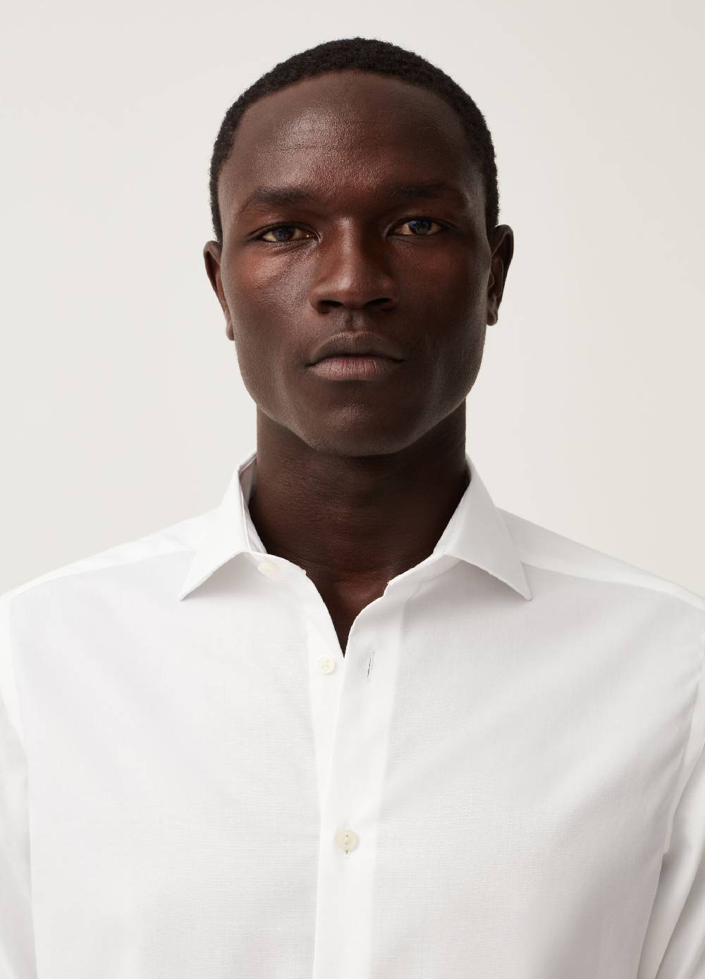 Ovs Camicia Slim Fit In Cotone No Stiro Tinta Unita