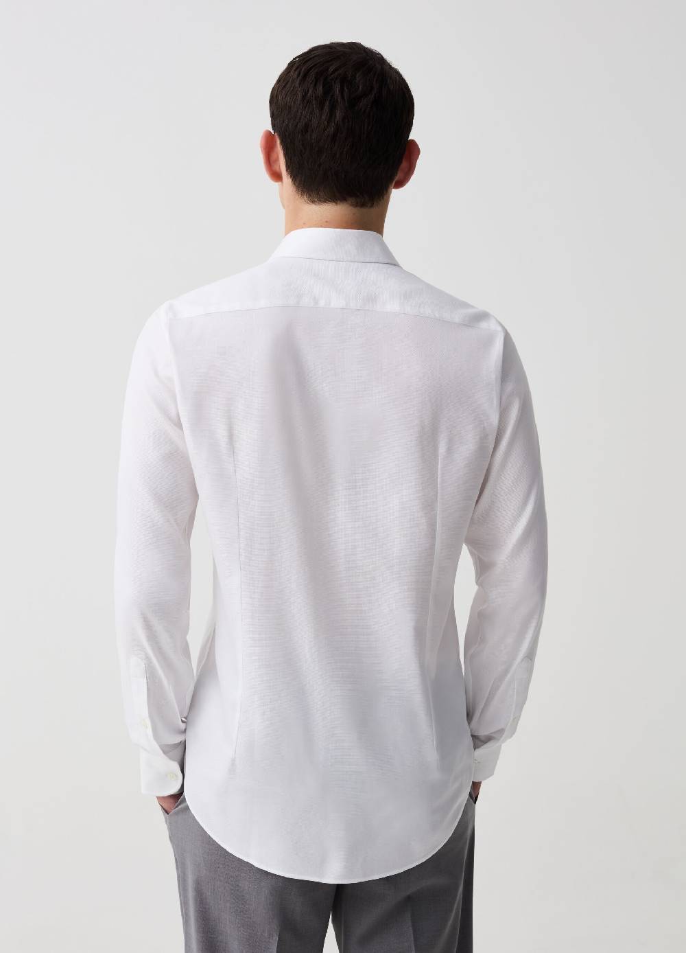Ovs Camicia Slim Fit In Cotone Oxford Doppio Ritorto