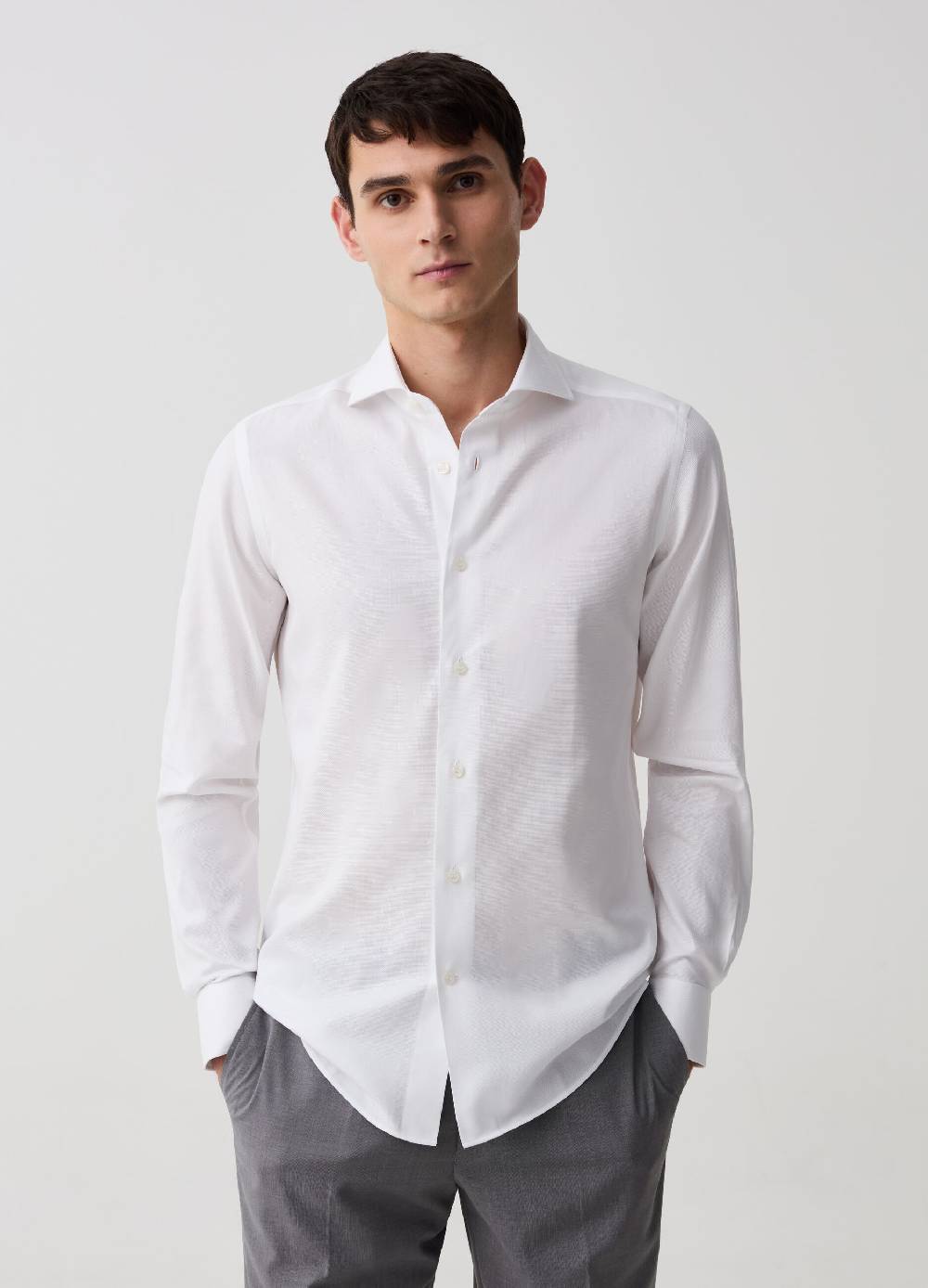 Ovs Camicia slim fit in cotone oxford doppio ritorto