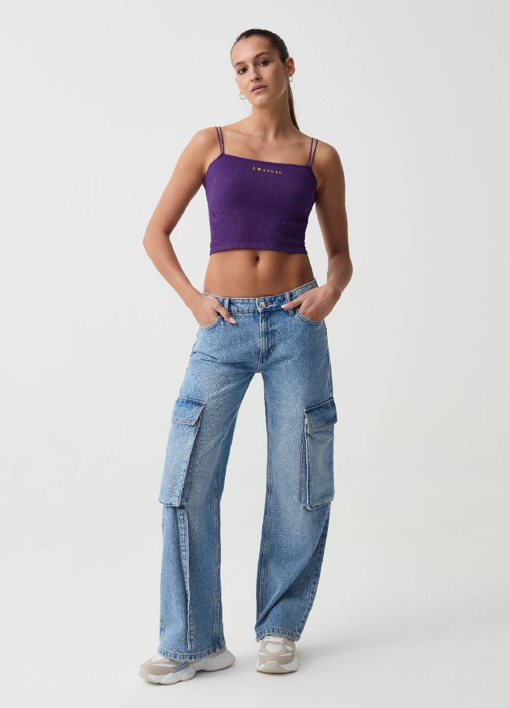 Ovs Crop Top A Costine Seamless B.ANGEL X MARE FUORI