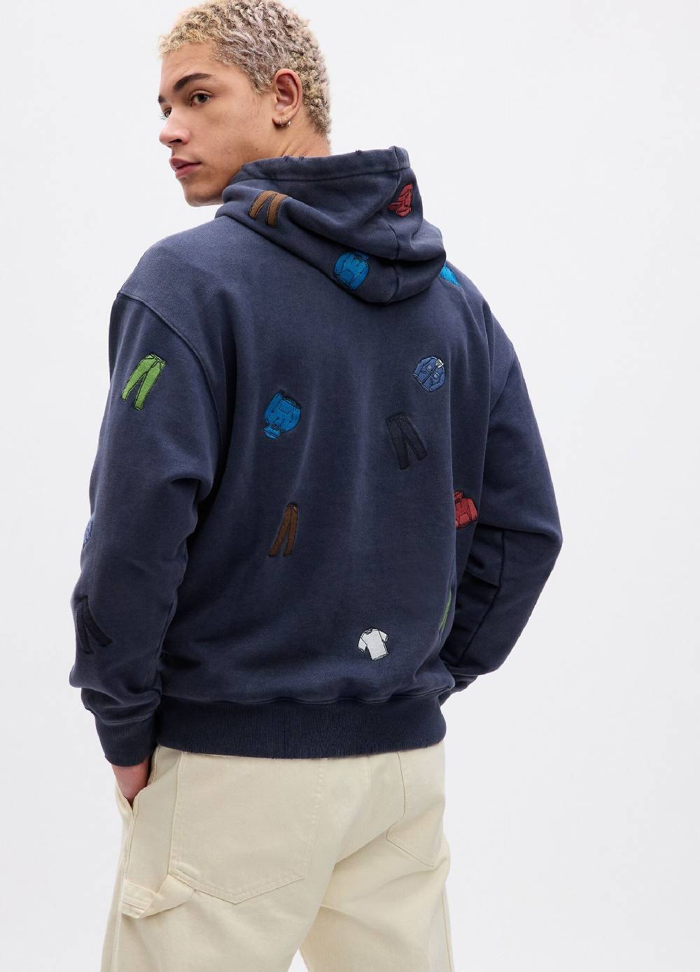 Ovs Felpa Con Cappuccio E Ricamo All-over Sean Wotherspoon