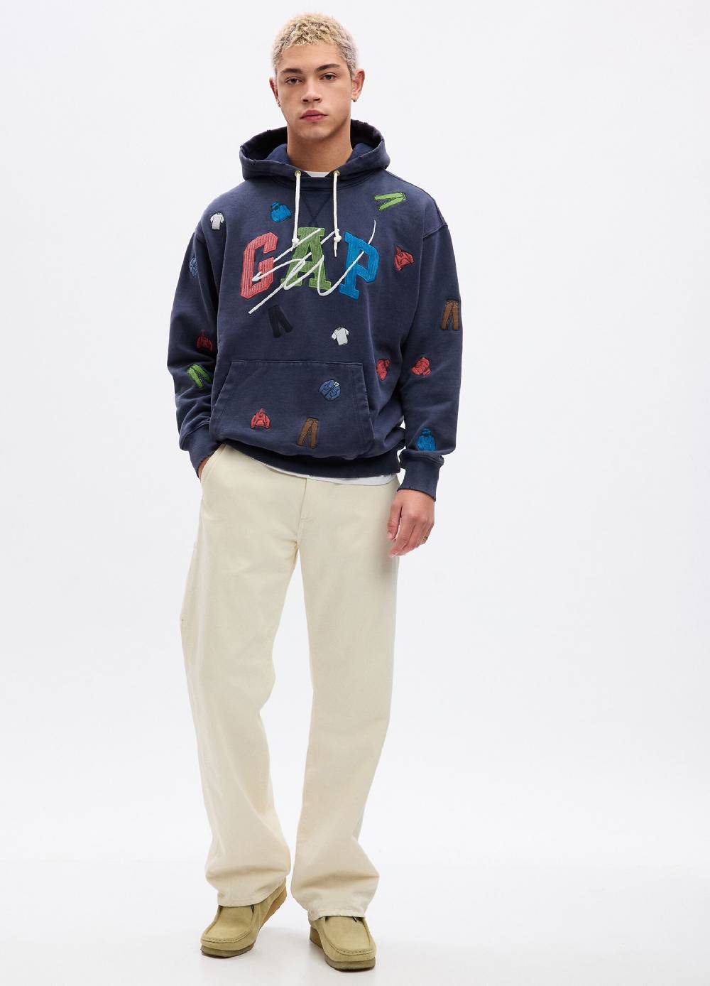 Ovs Felpa con cappuccio e ricamo all-over Sean Wotherspoon