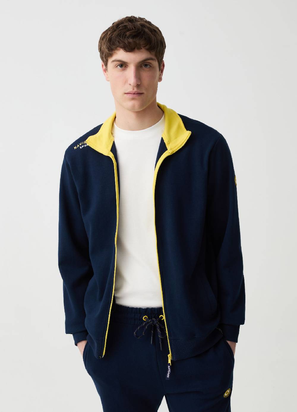 Ovs Full-zip A Collo Alto Con Ricamo Navigare Sport