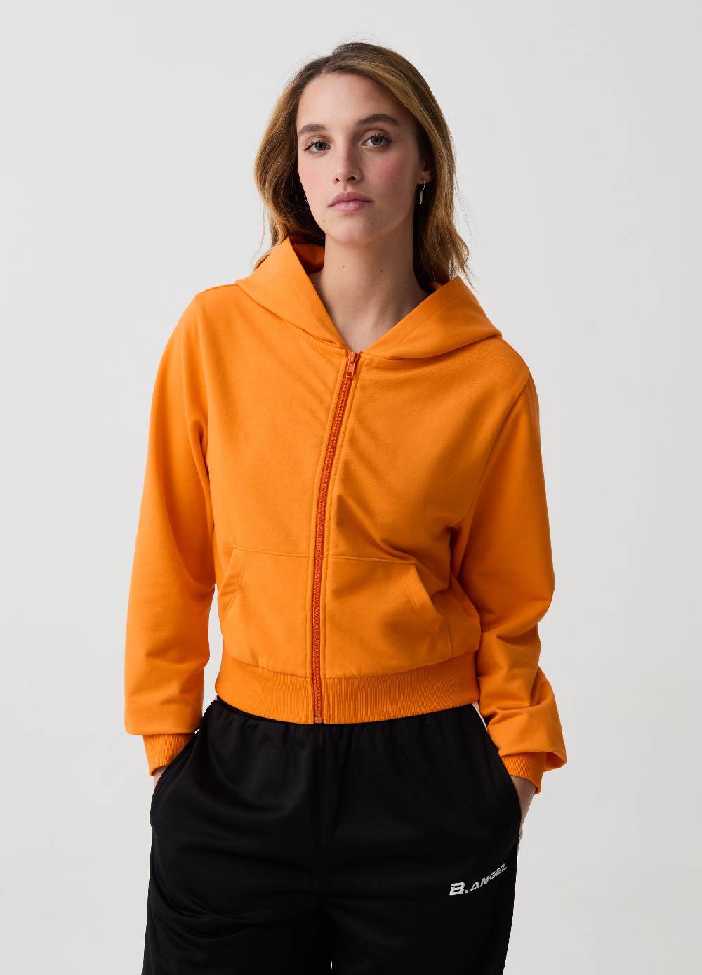 Ovs Full-zip Cropped In Felpa Con Cappuccio B.ANGEL X MARE FUORI