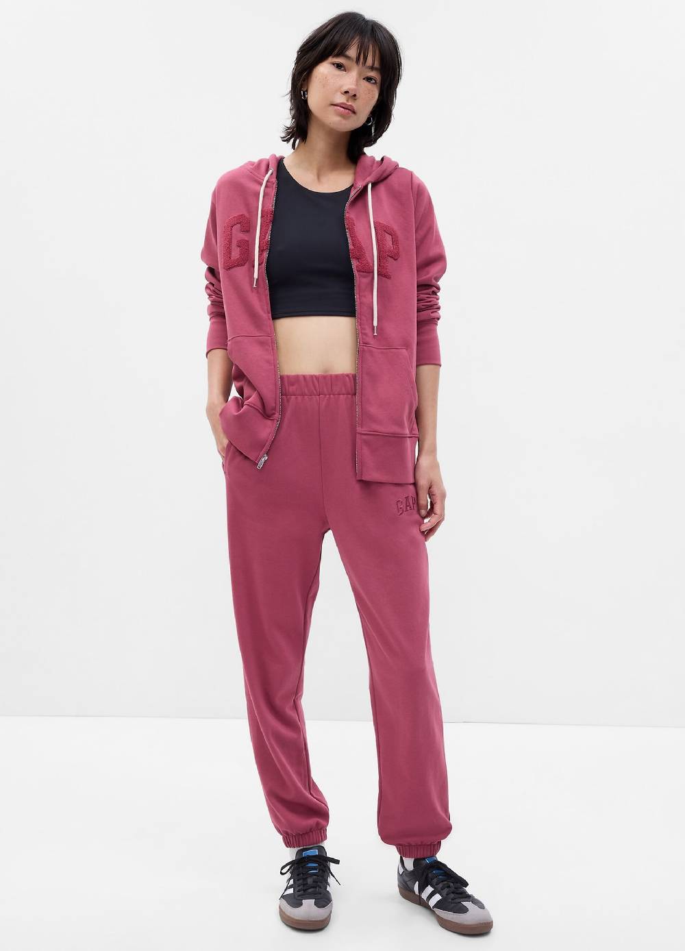 Ovs Full-zip in French Terry applicazione logo boucle