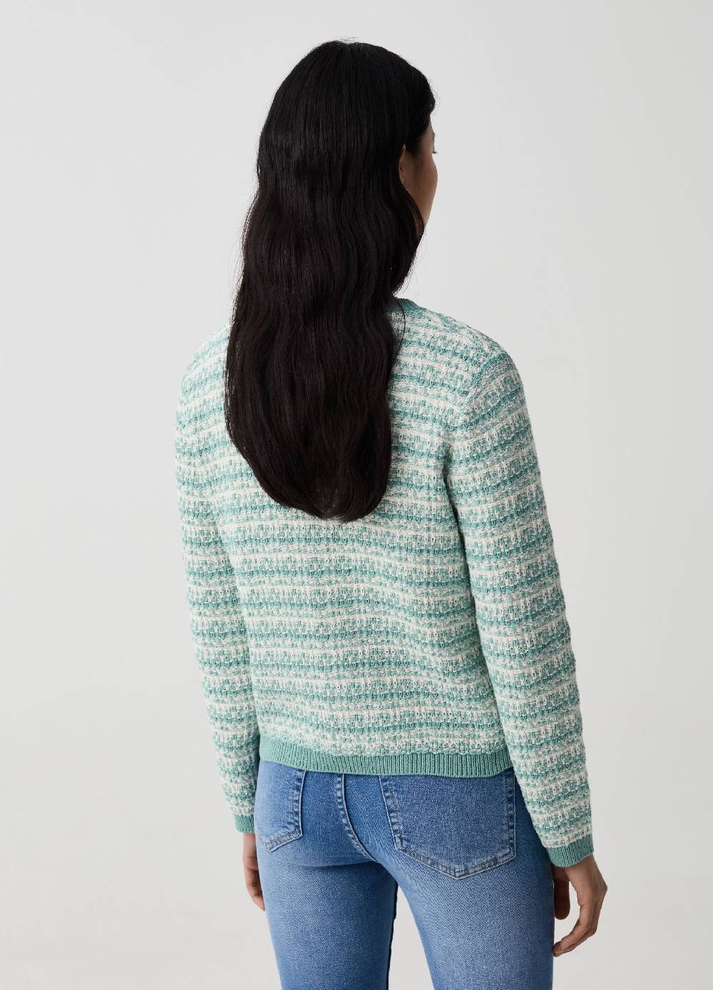 Ovs Giacca Cardigan Effetto Tweed Con Bottoni Lucidi