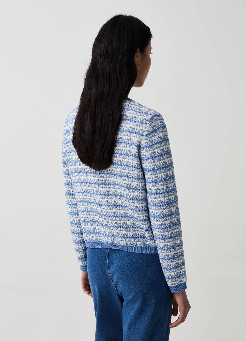 Ovs Giacca Cardigan Effetto Tweed Con Bottoni Lucidi