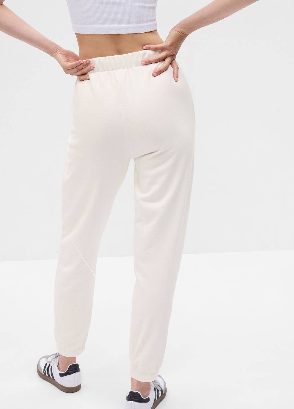 Ovs Joggers A Vita Alta In French Terry Con Ricamo Logo