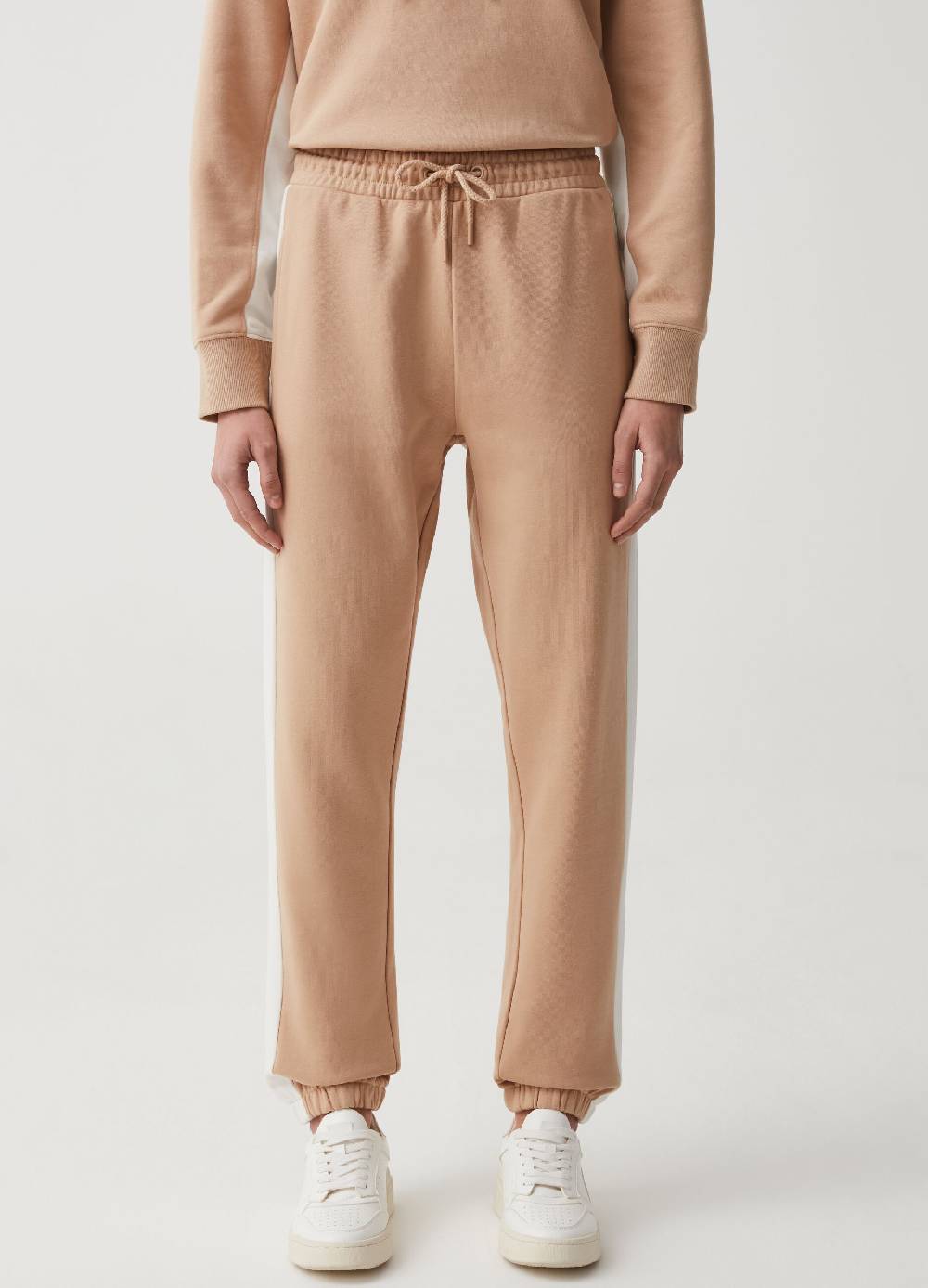 Ovs Joggers Essential in felpa con bande a contrasto