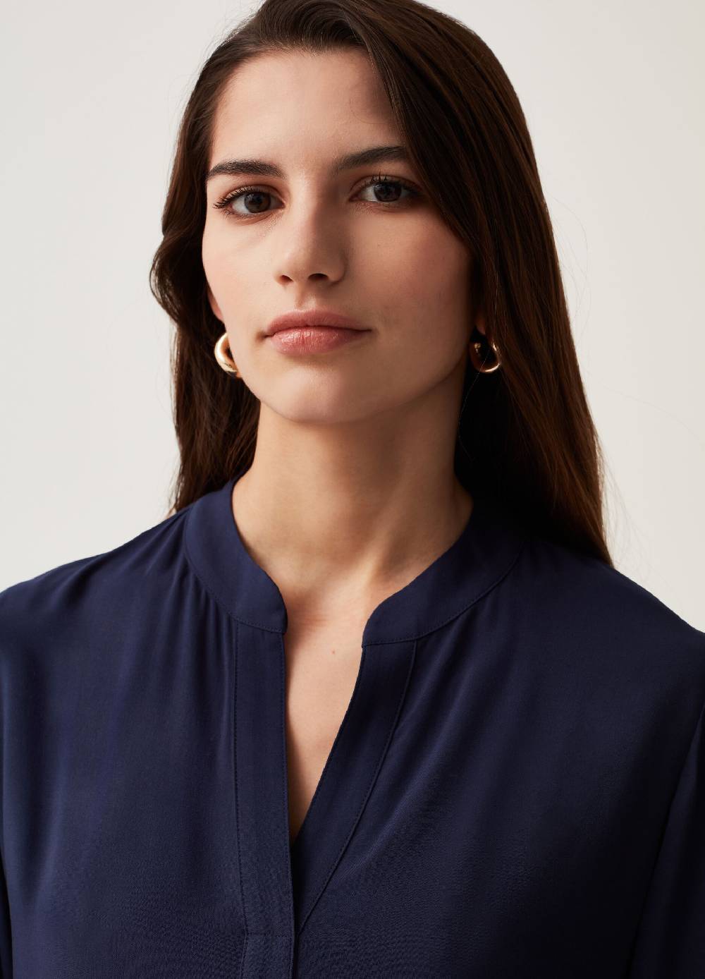 Ovs Abito Chemisier A Balze In Viscosa Sostenibile