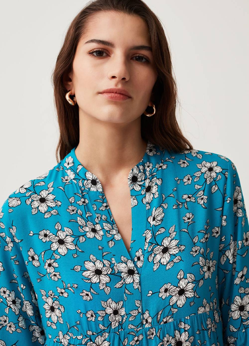 Ovs Abito Chemisier A Balze In Viscosa Sostenibile