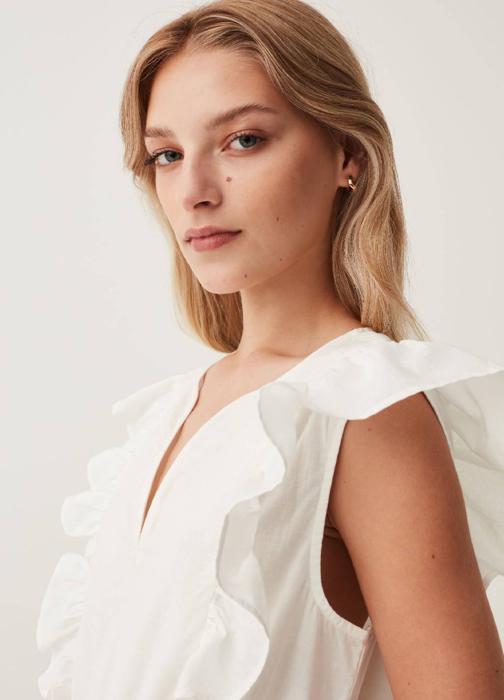 Ovs Abito Corto Con Profilo In Sangallo