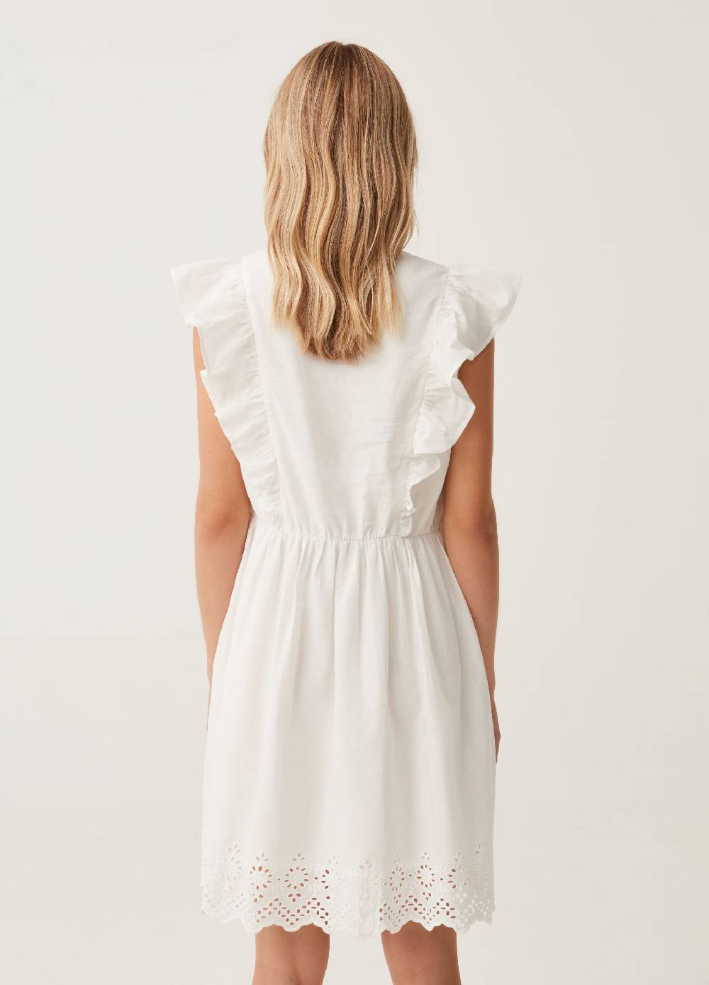 Ovs Abito Corto Con Profilo In Sangallo