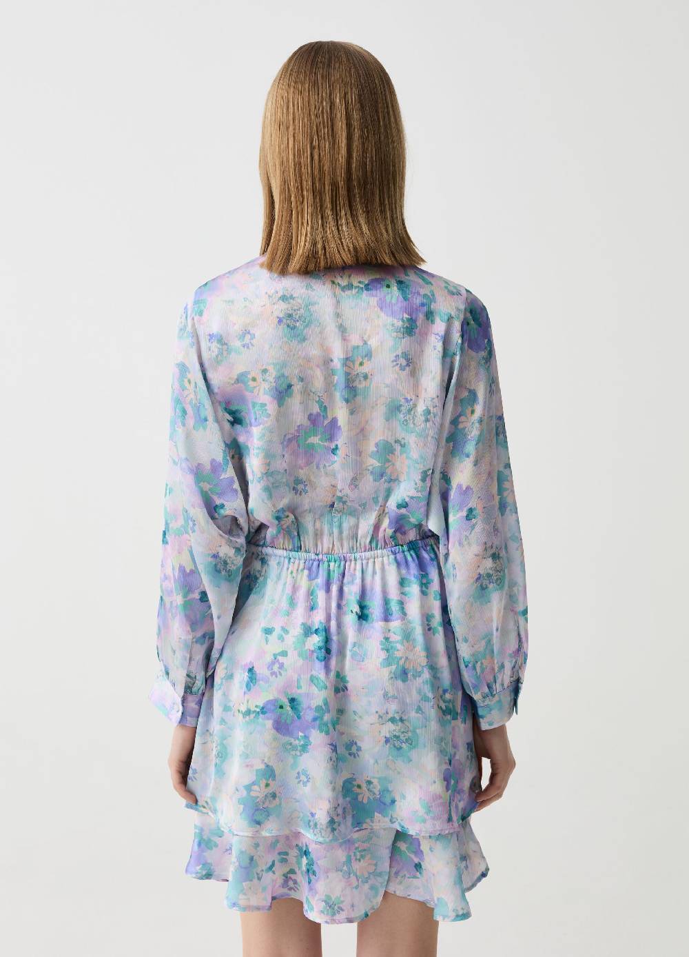 Ovs Abito Corto Floreale A Balze