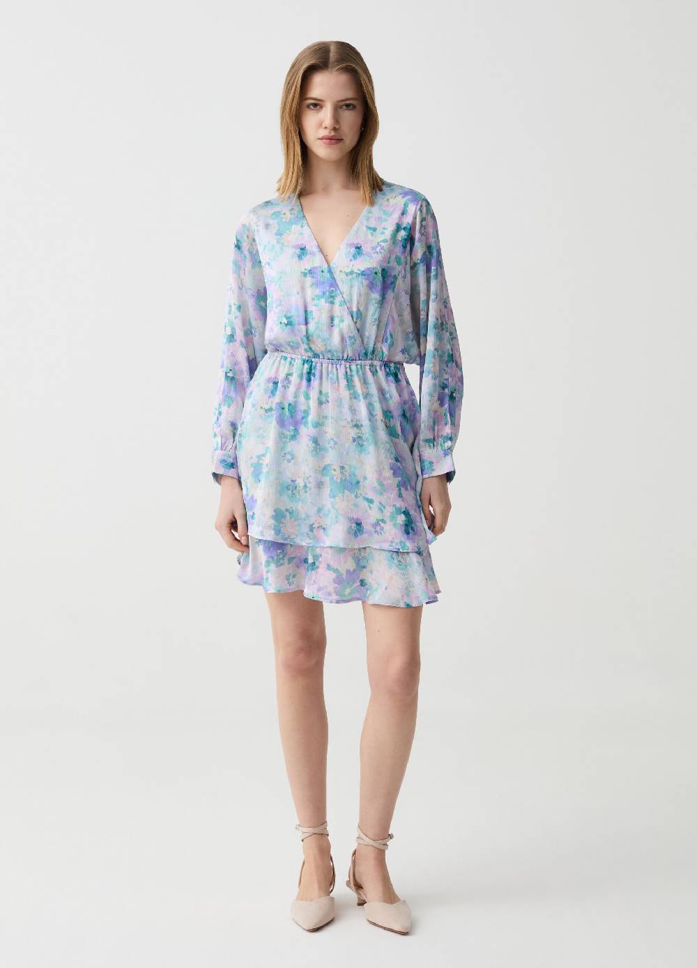 Ovs Abito corto floreale a balze