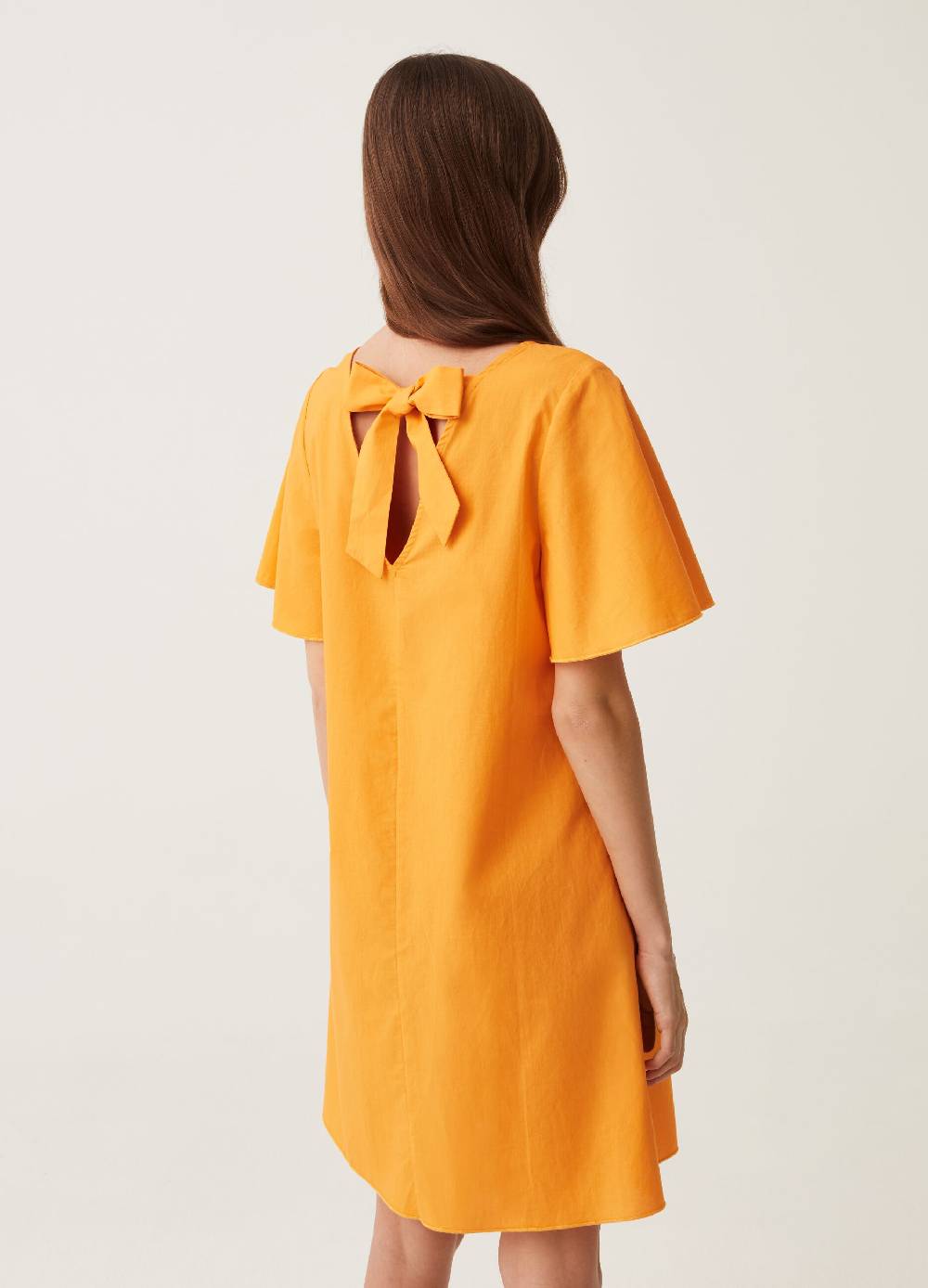 Ovs Abito Corto In Cotone Con Fiocco