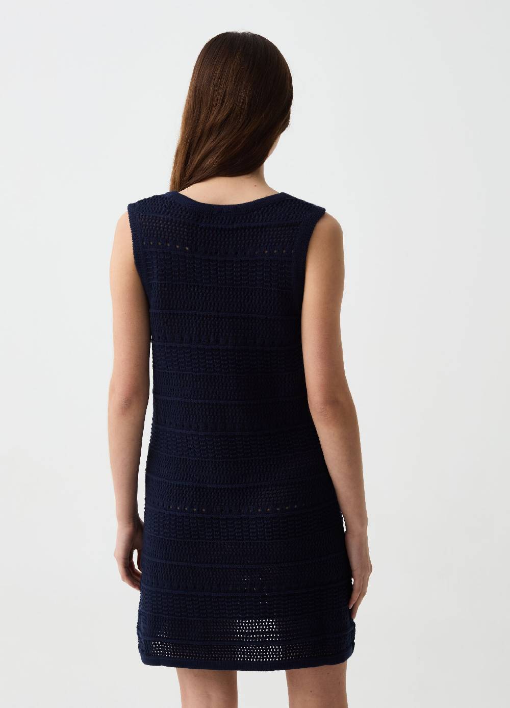 Ovs Abito Corto In Cotone Crochet