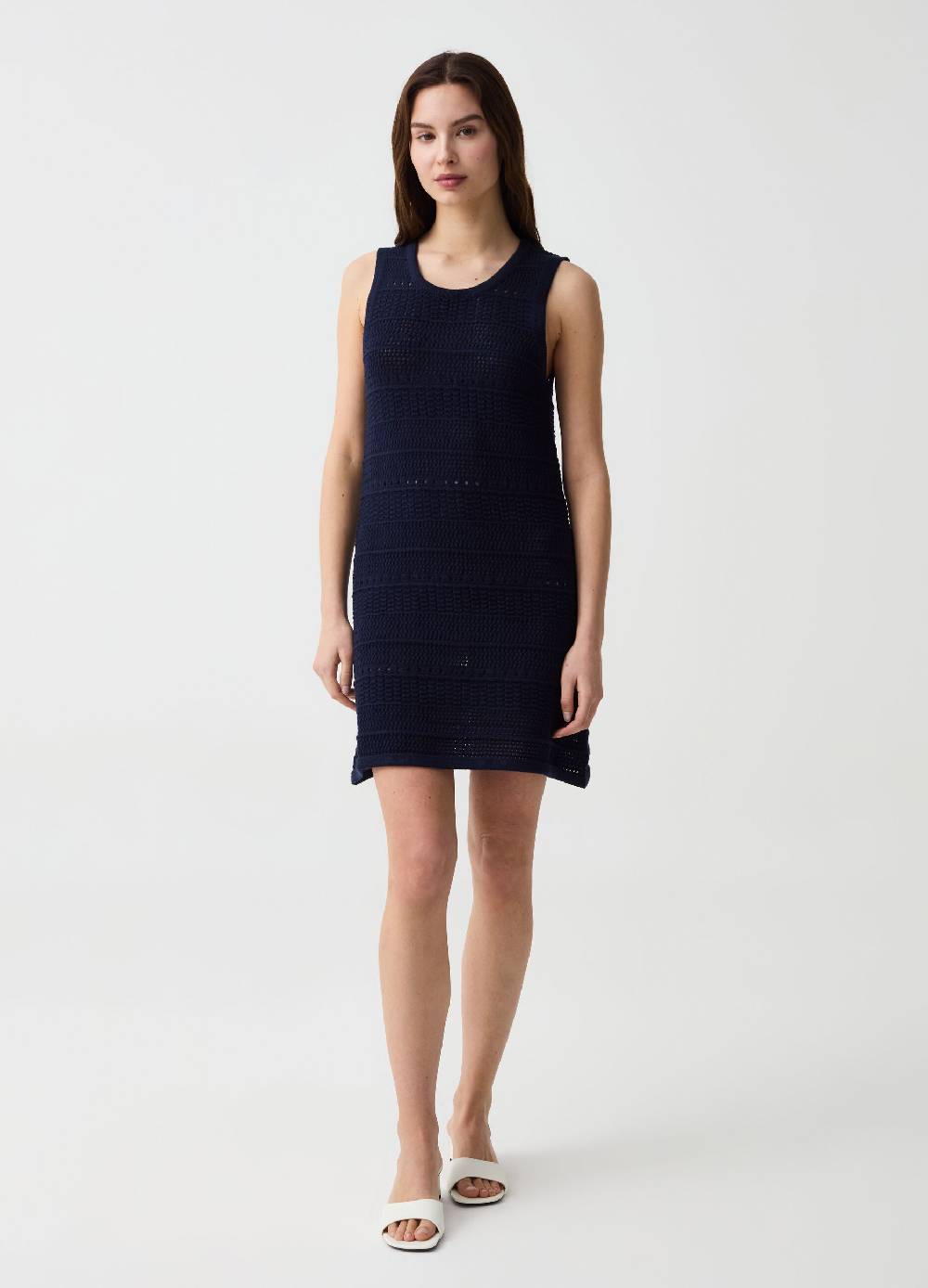 Ovs Abito corto in cotone crochet