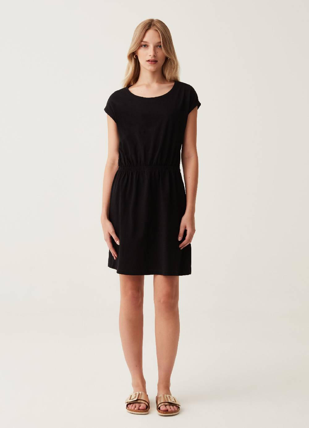 Ovs Abito Corto In Cotone Slub