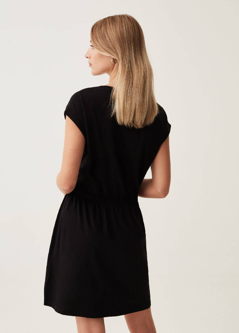 Ovs Abito Corto In Cotone Slub