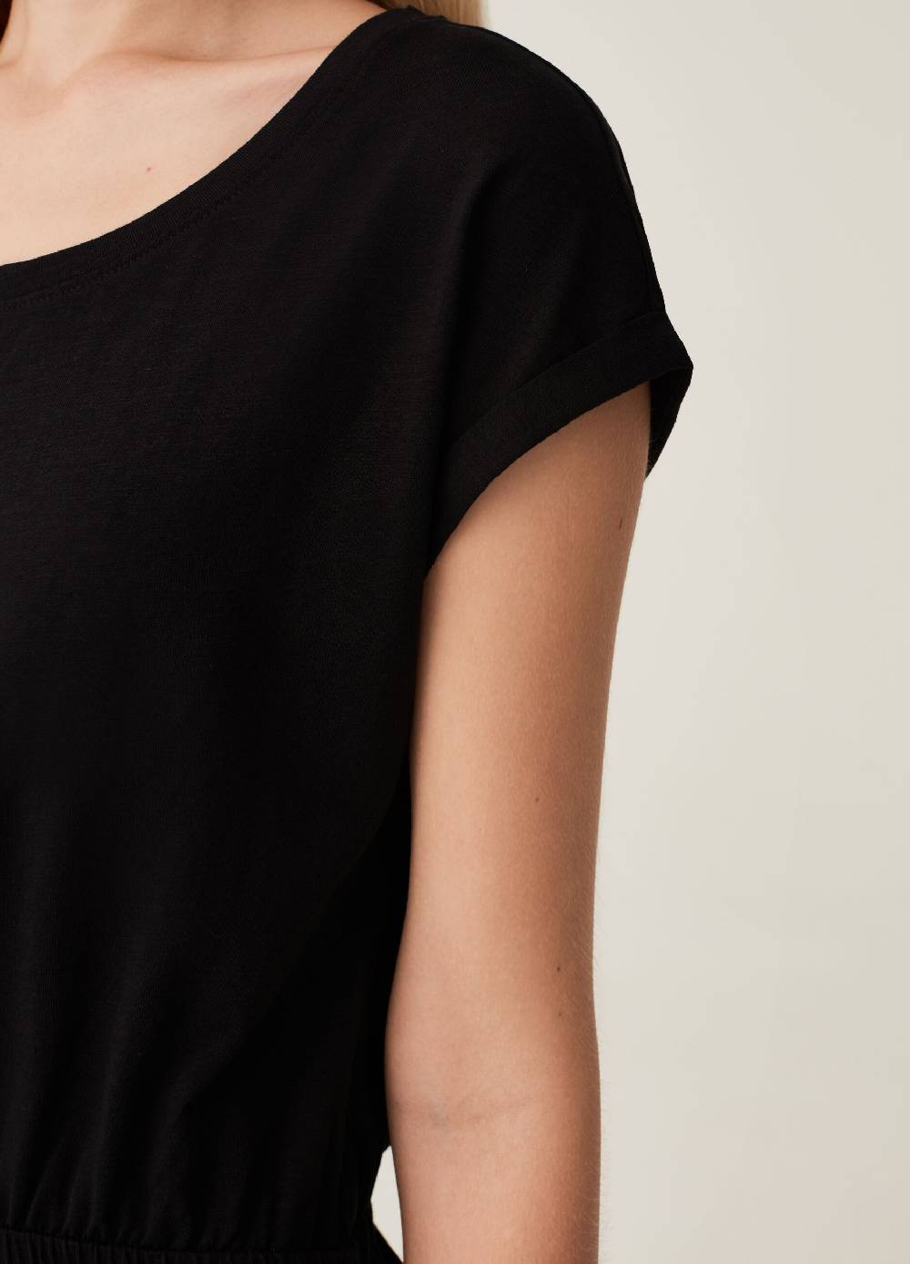 Ovs Abito Corto In Cotone Slub