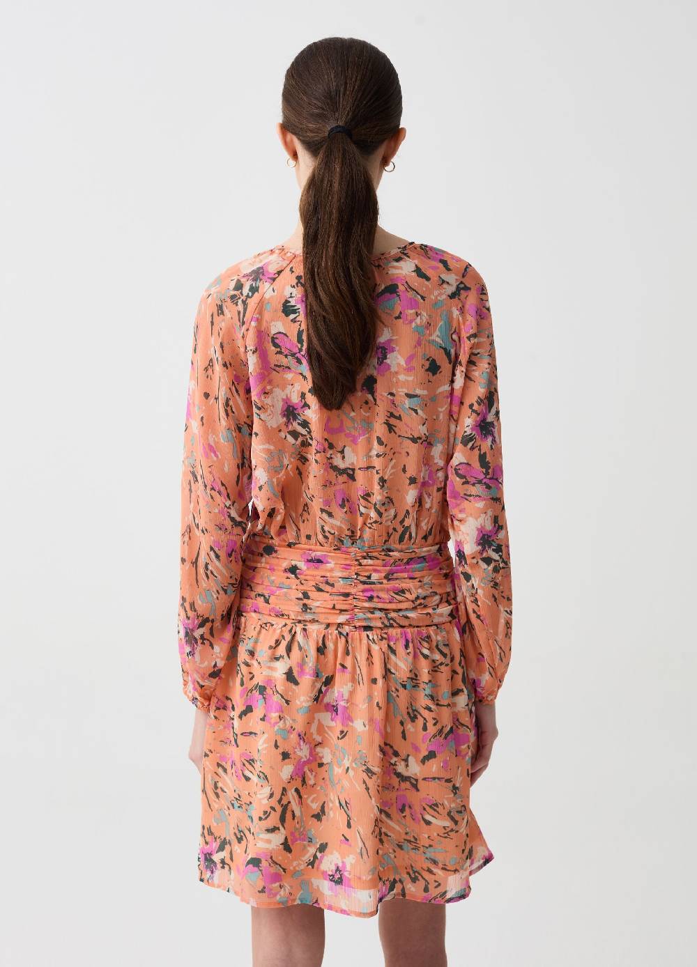 Ovs Abito Corto In Crêpe Con Stampa Floreale