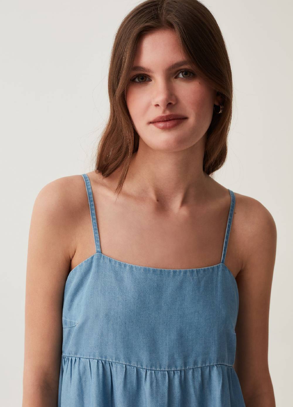 Ovs Abito Corto In Lyocell Con Fiocco