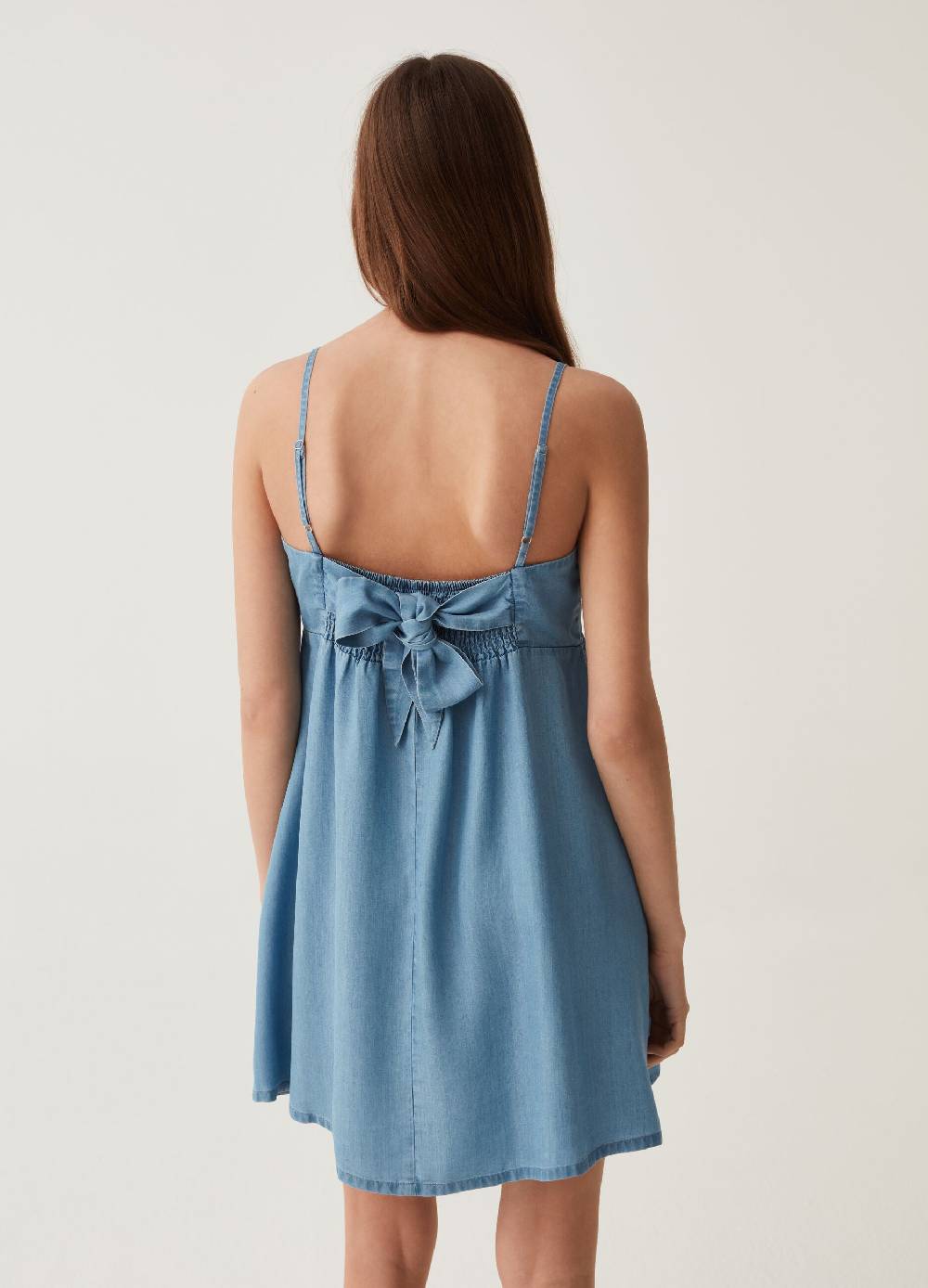 Ovs Abito Corto In Lyocell Con Fiocco