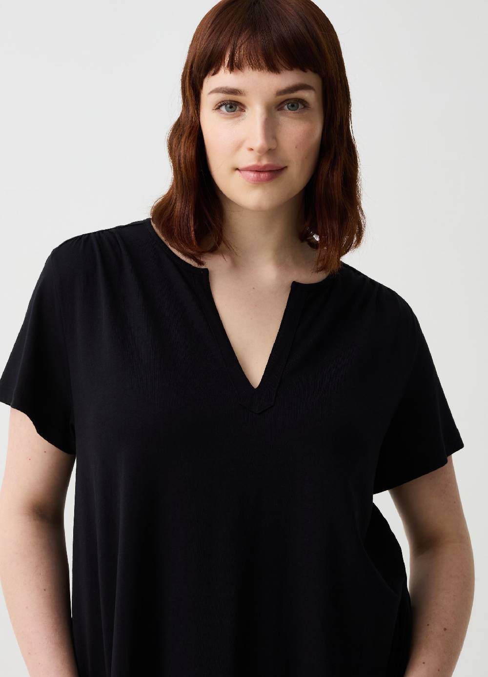 Ovs Abito Essential Corto Con Scollo A V Curvy