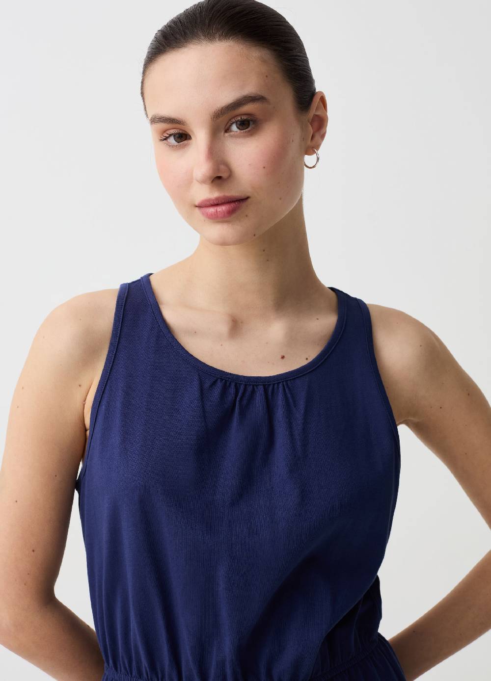 Ovs Abito Essential Smanicato In Cotone