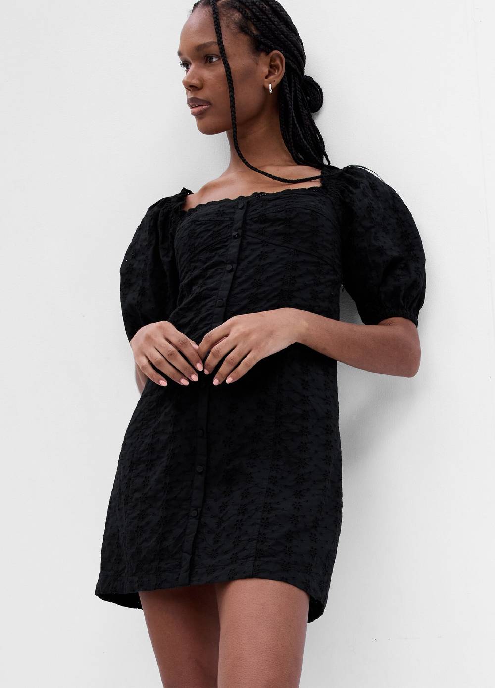 Ovs Abito in sangallo con maniche a palloncino