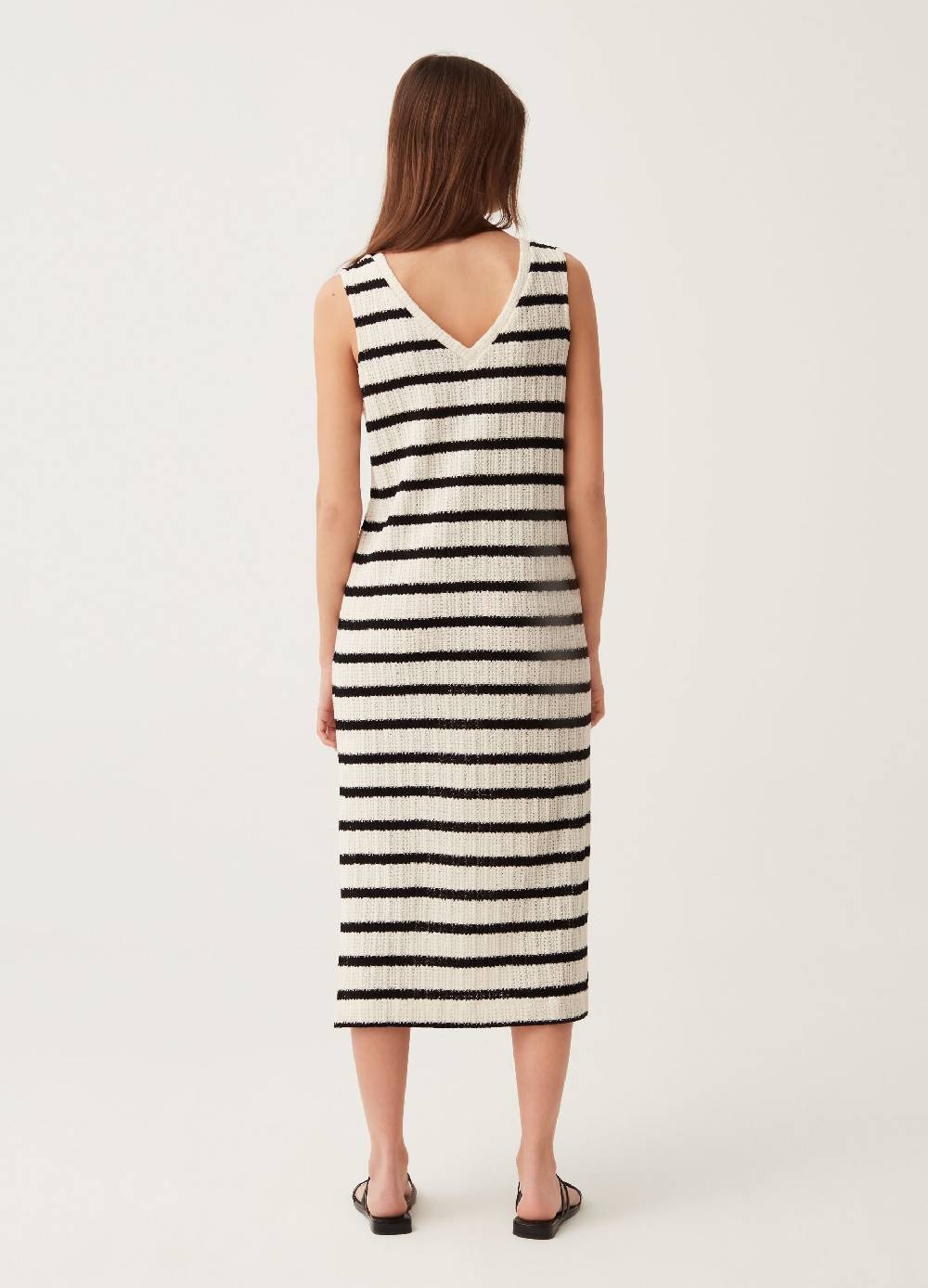 Ovs Abito Lungo A Righe Con Spacchi