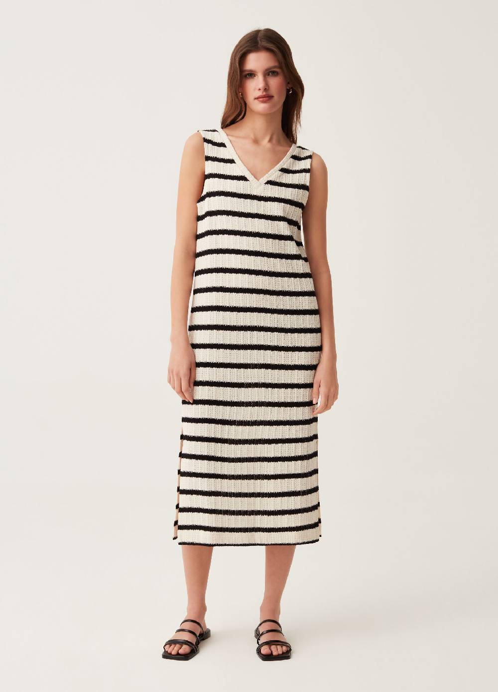 Ovs Abito lungo a righe con spacchi