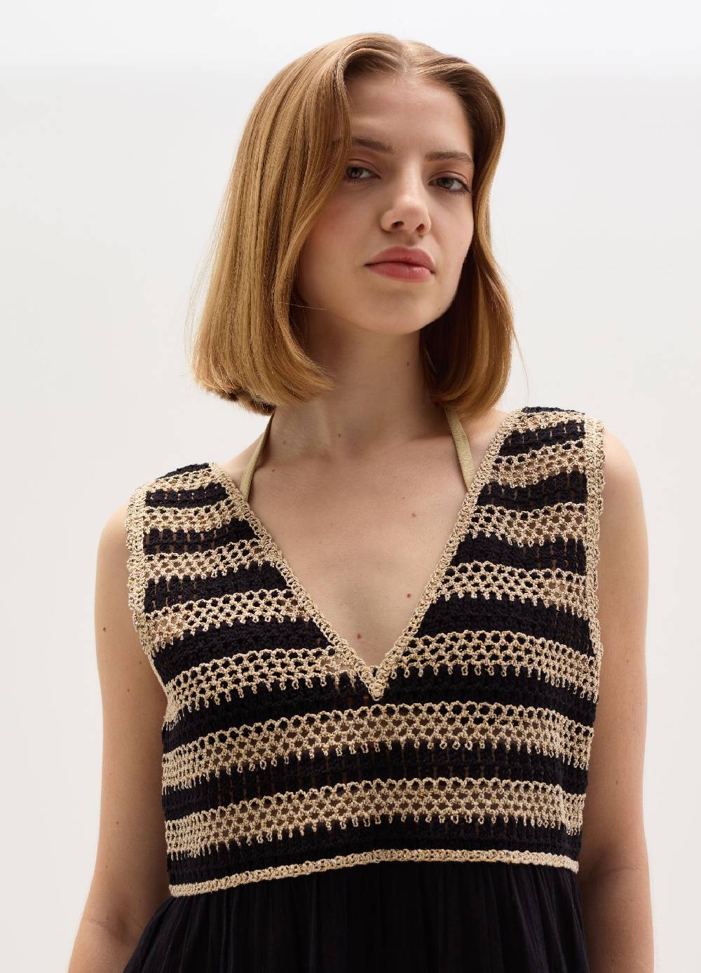 Ovs Abito Lungo Copri Costume Con Top Crochet