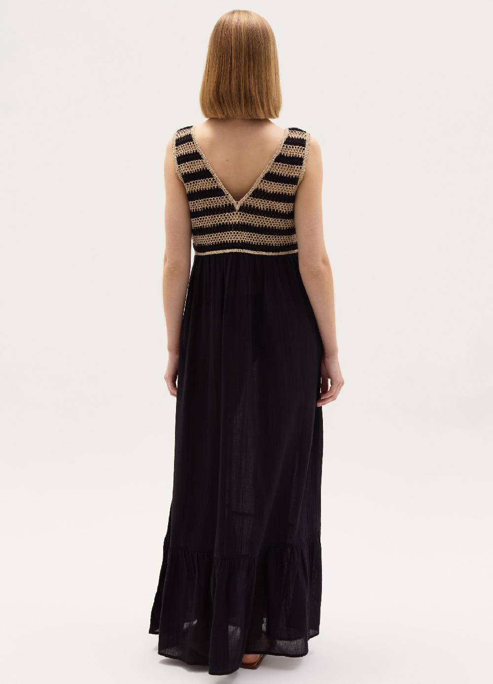 Ovs Abito Lungo Copri Costume Con Top Crochet