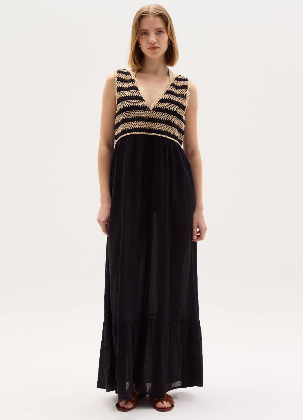 Ovs Abito lungo copri costume con top crochet