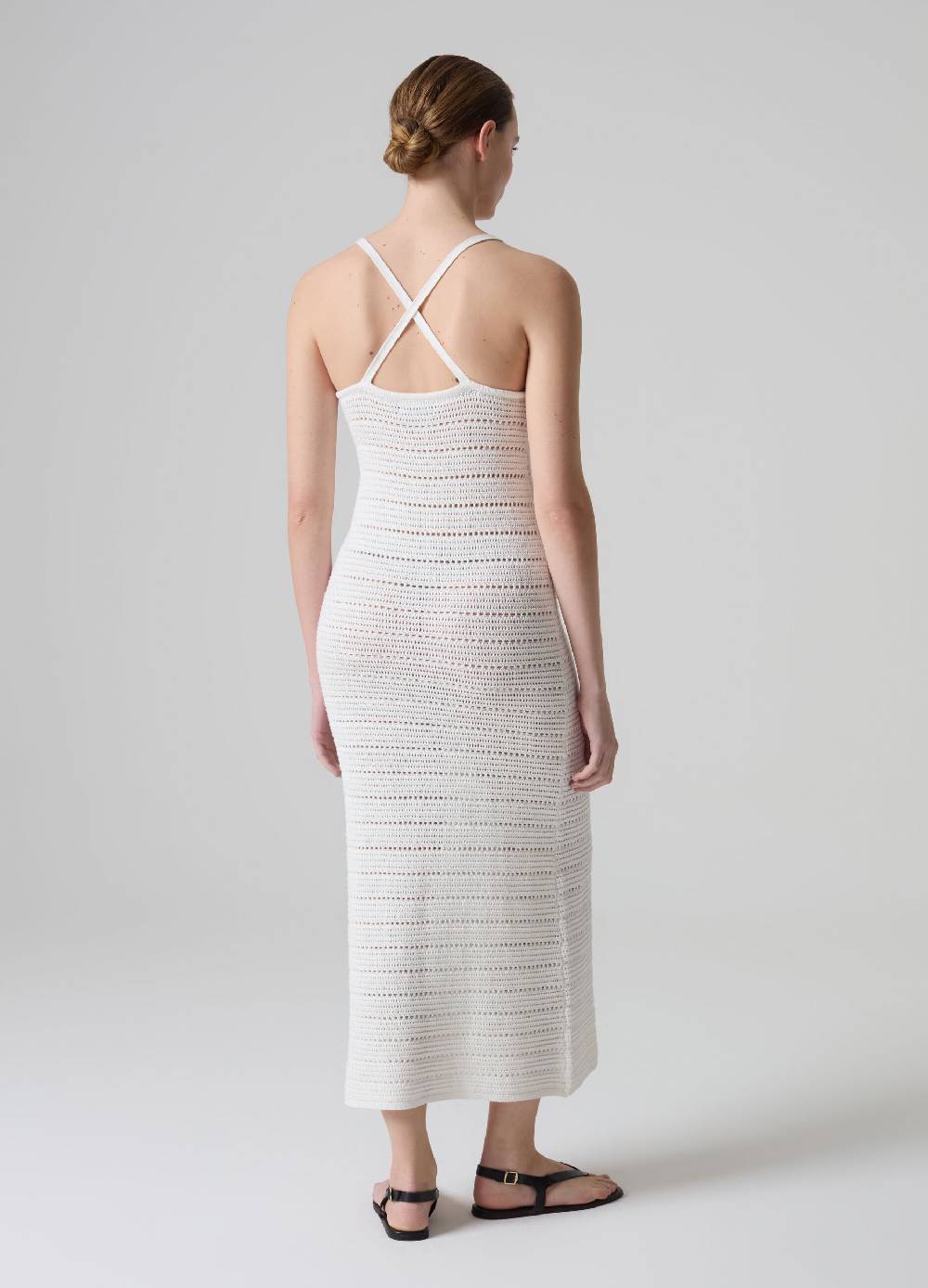 Ovs Abito Lungo In Cotone Con Scollo A V PIOMBO