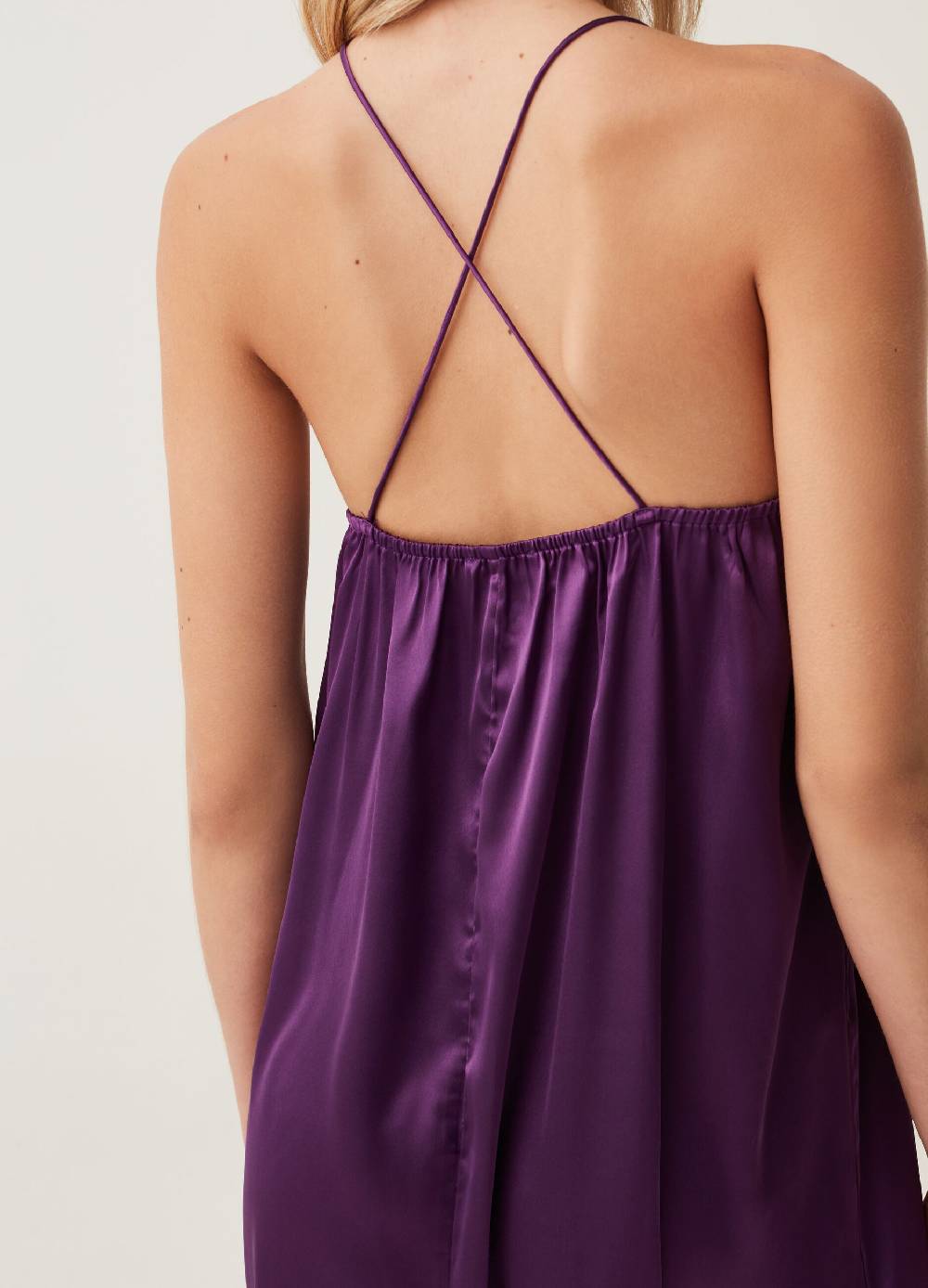 Ovs Abito Lungo In Satin Con Spacchi