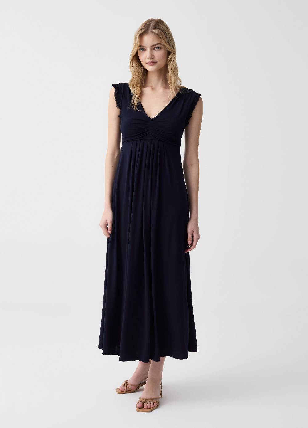 Ovs Abito Lungo Premaman Con Scollo A V