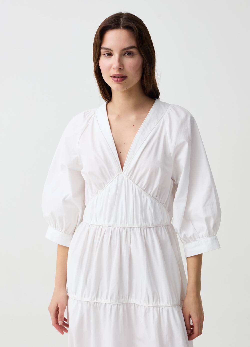 Ovs Abito Lungo Stile Impero In Popeline