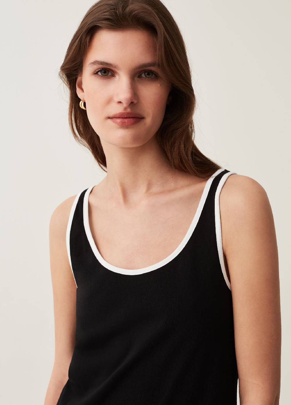 Ovs Abito Smanicato Con Profili A Contrasto