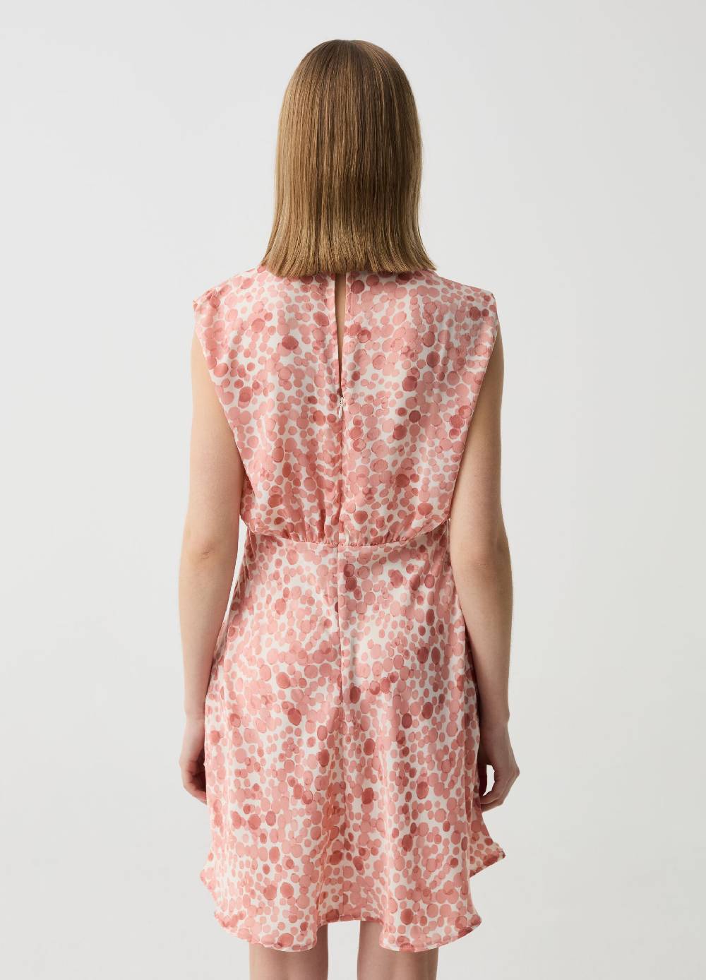 Ovs Abito Smanicato In Satin Con Drappeggio