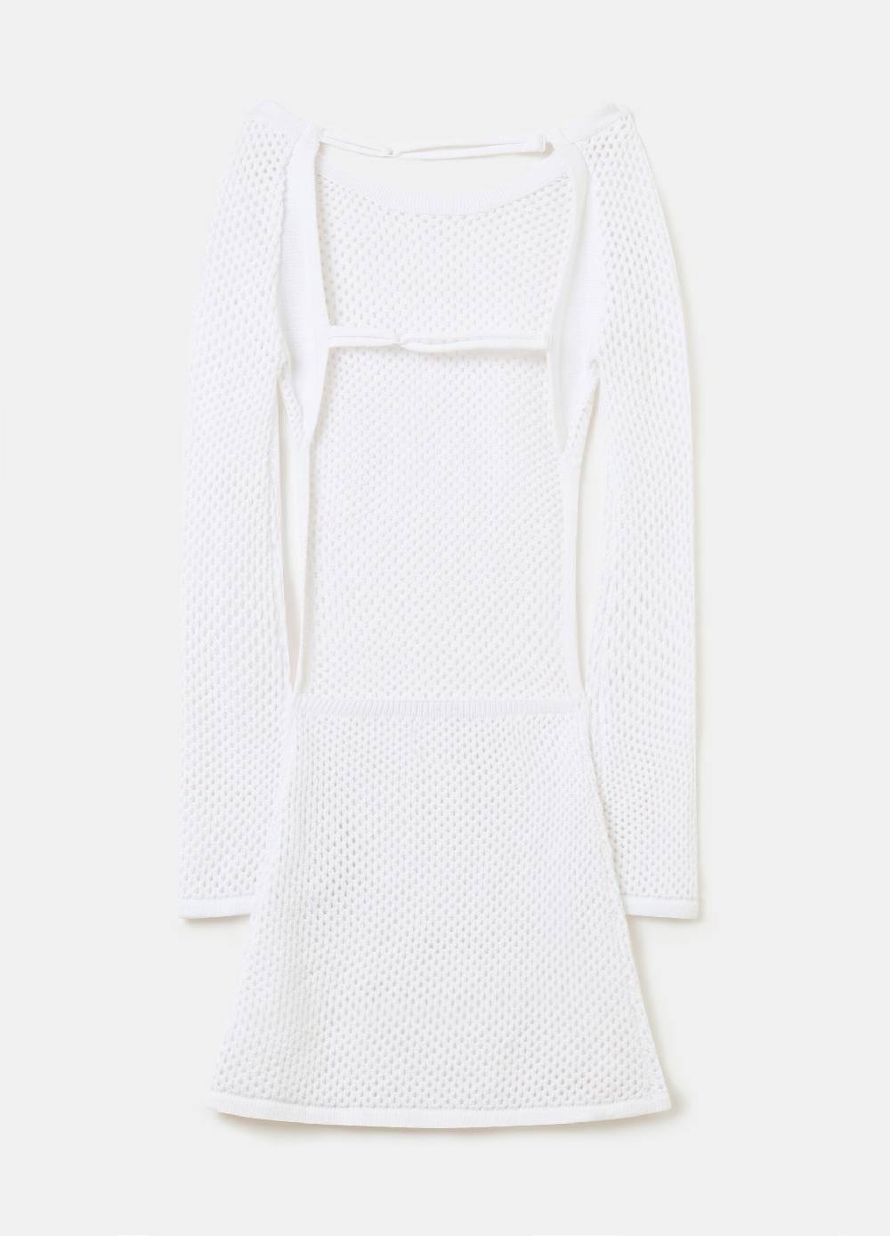 Ovs Backless Knitted Mini Dress White