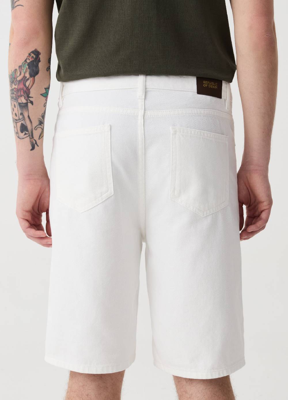 Ovs Bermuda Baggy Fit In Denim Tinta Unita