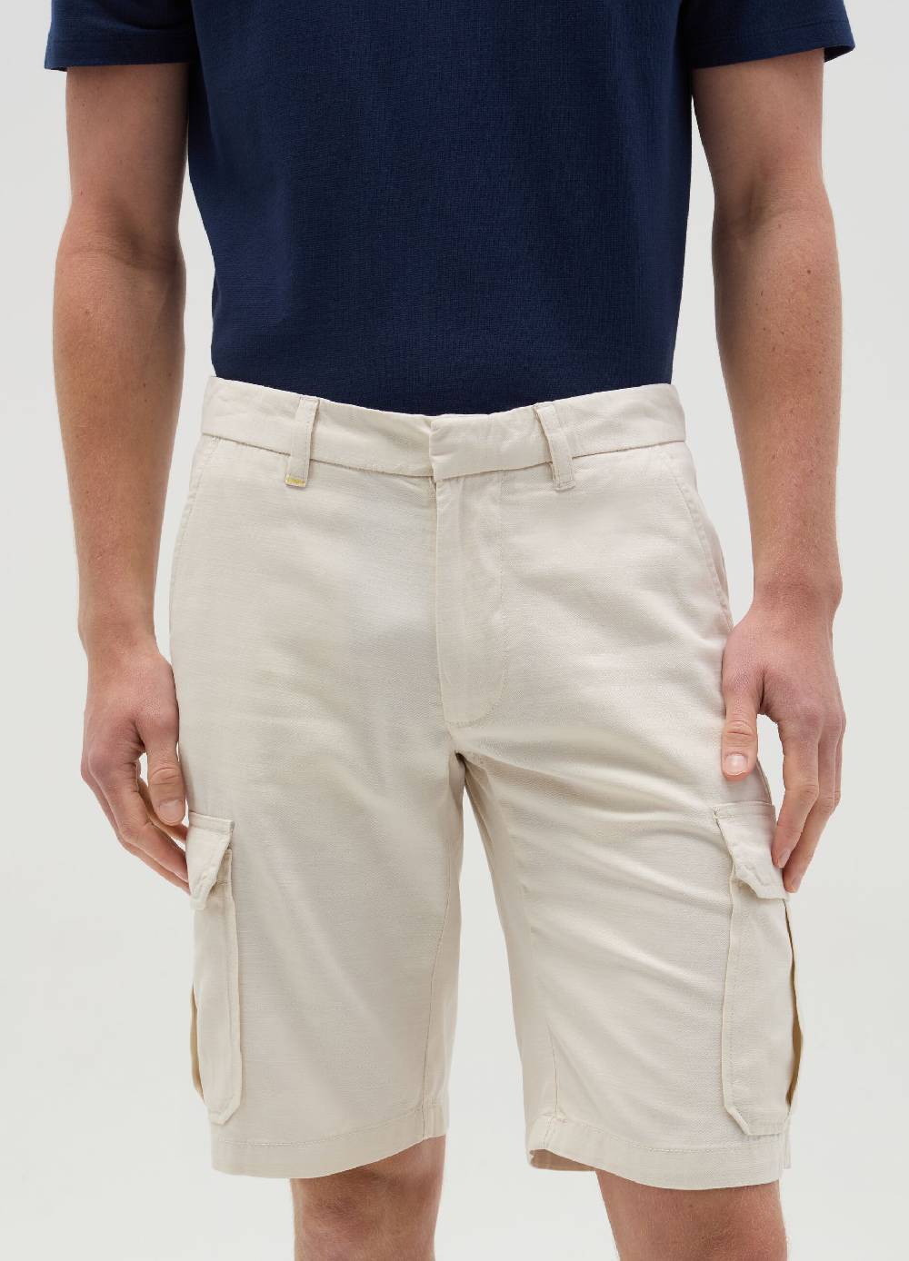 Ovs Bermuda Cargo In Cotone E Lino