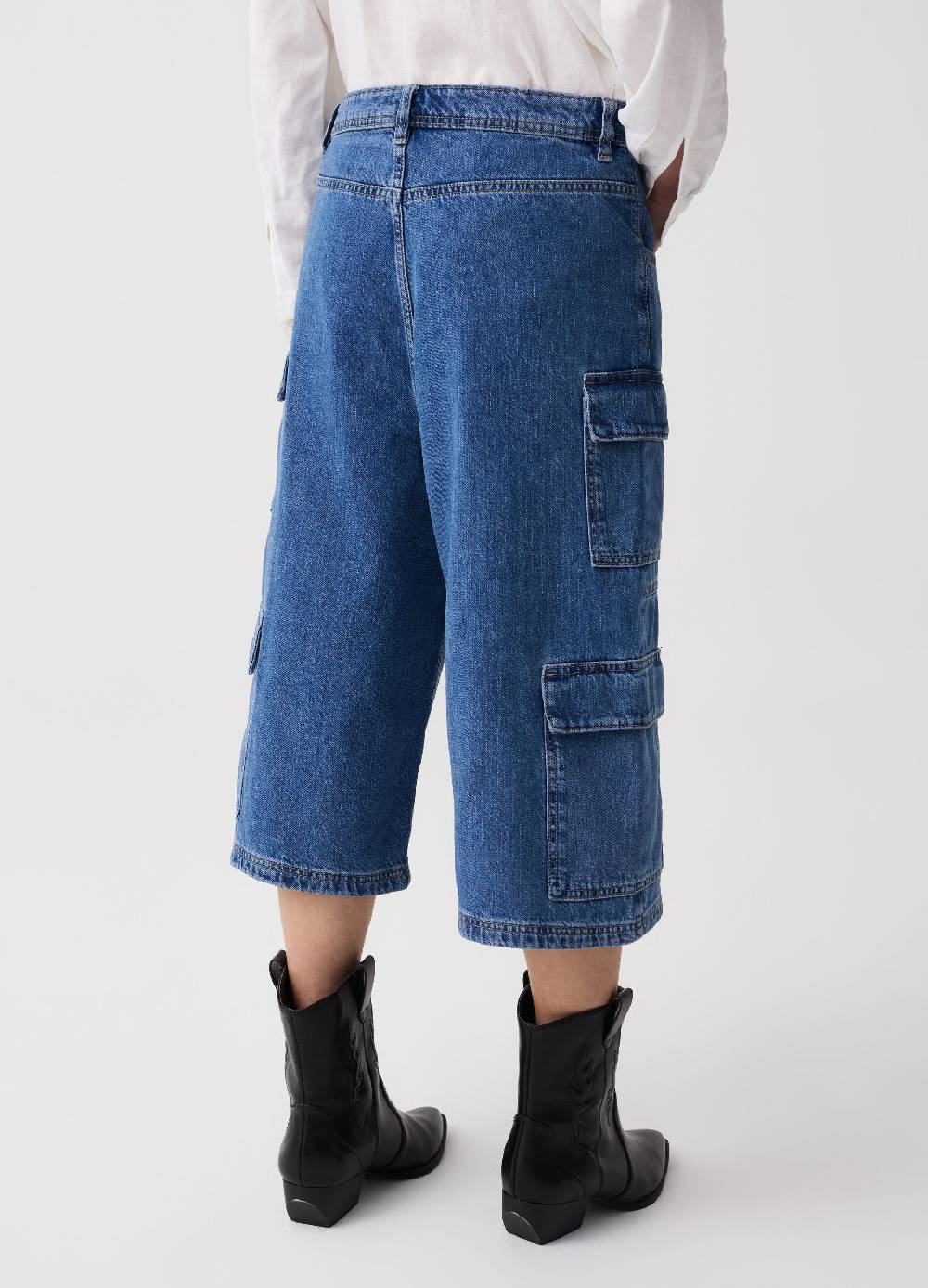 Ovs Bermuda Cargo In Denim