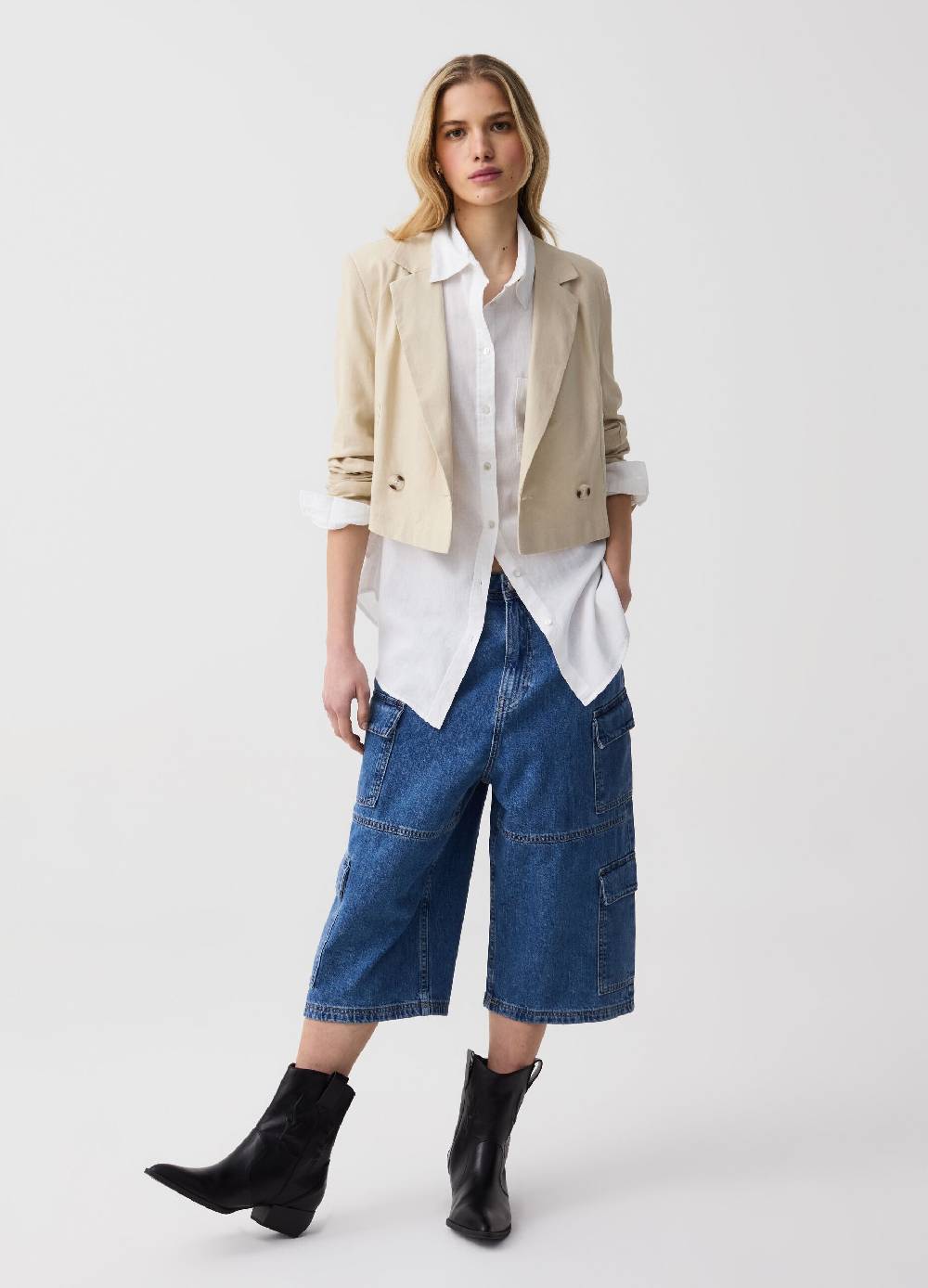 Ovs Bermuda cargo in denim