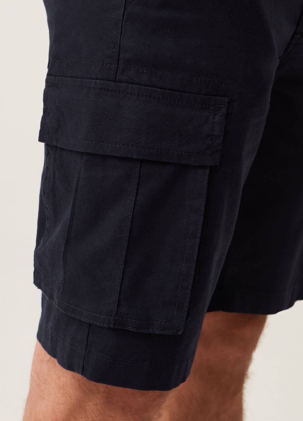 Ovs Bermuda Cargo In Lino E Cotone