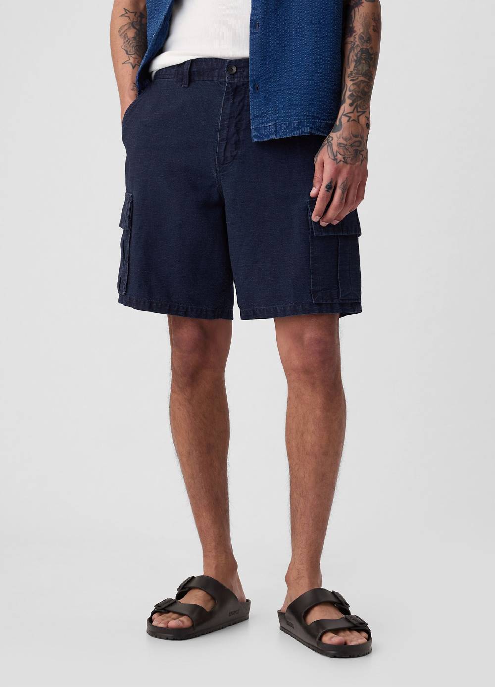 Ovs Bermuda Cargo In Lino E Cotone