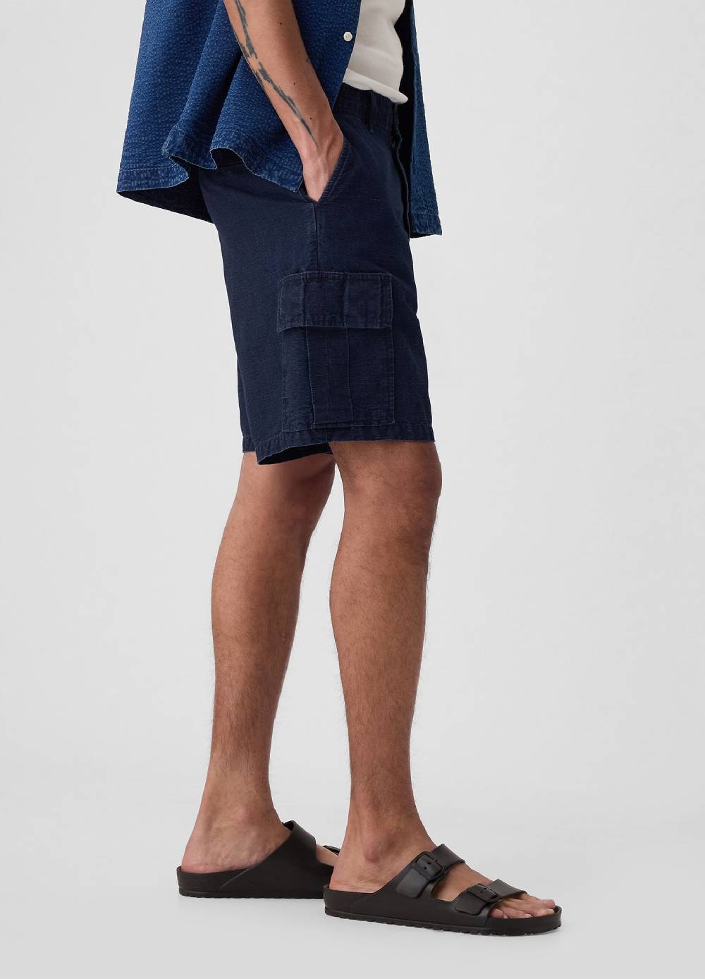 Ovs Bermuda Cargo In Lino E Cotone